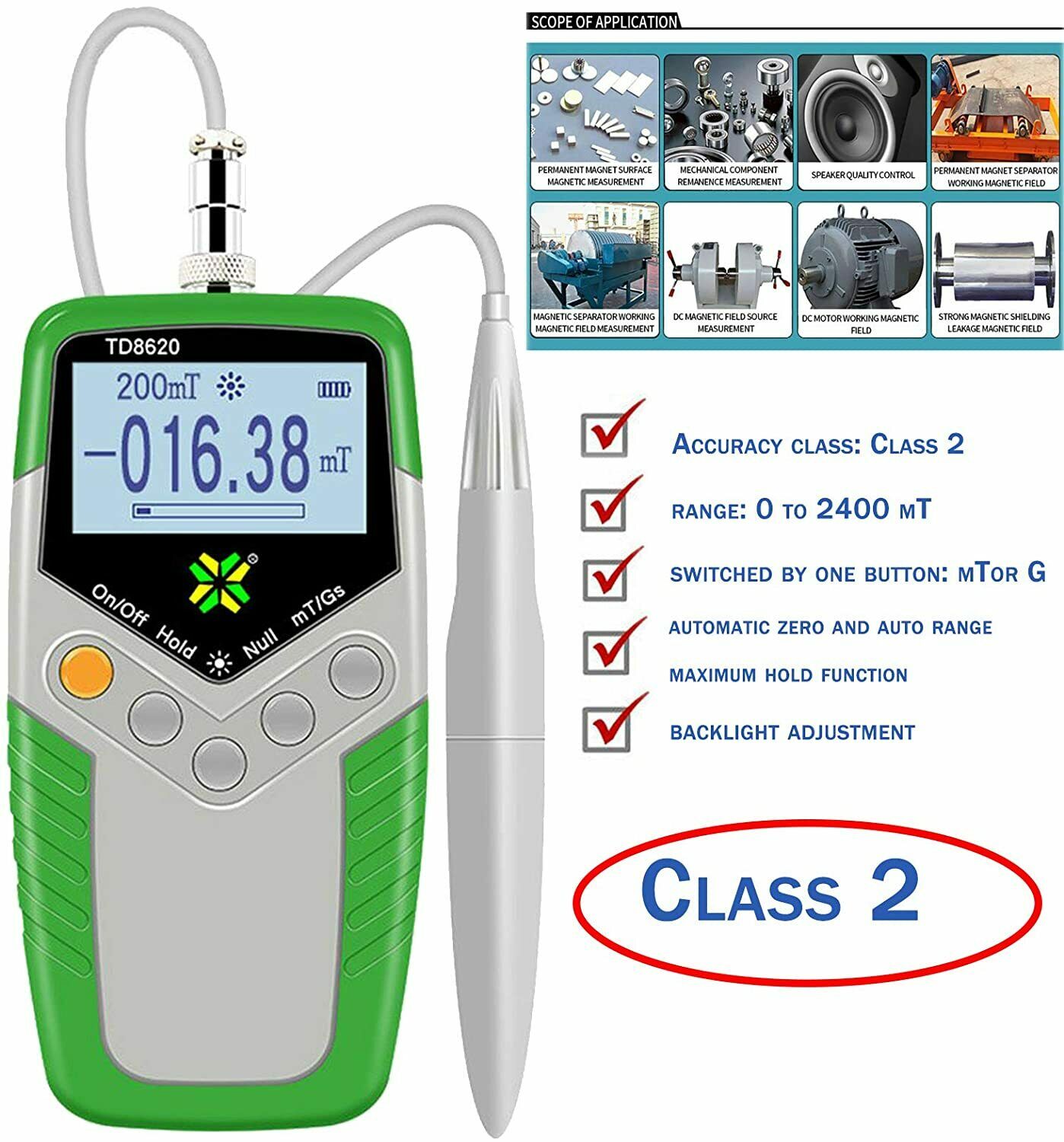 Handheld Tesla Meter Teslameter Gauss Meter Surface Magnetic Field