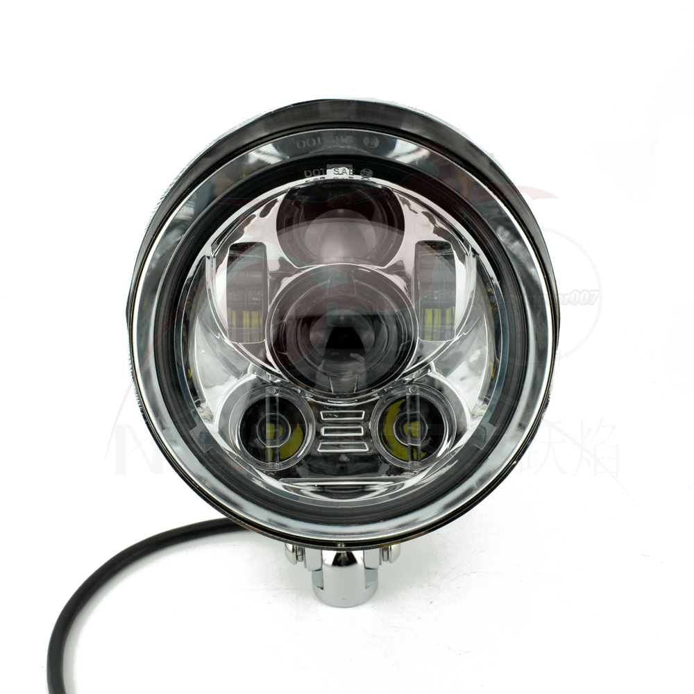 Led Large Chrome Bullet Headlight For Harley Sportster Xl Dyna