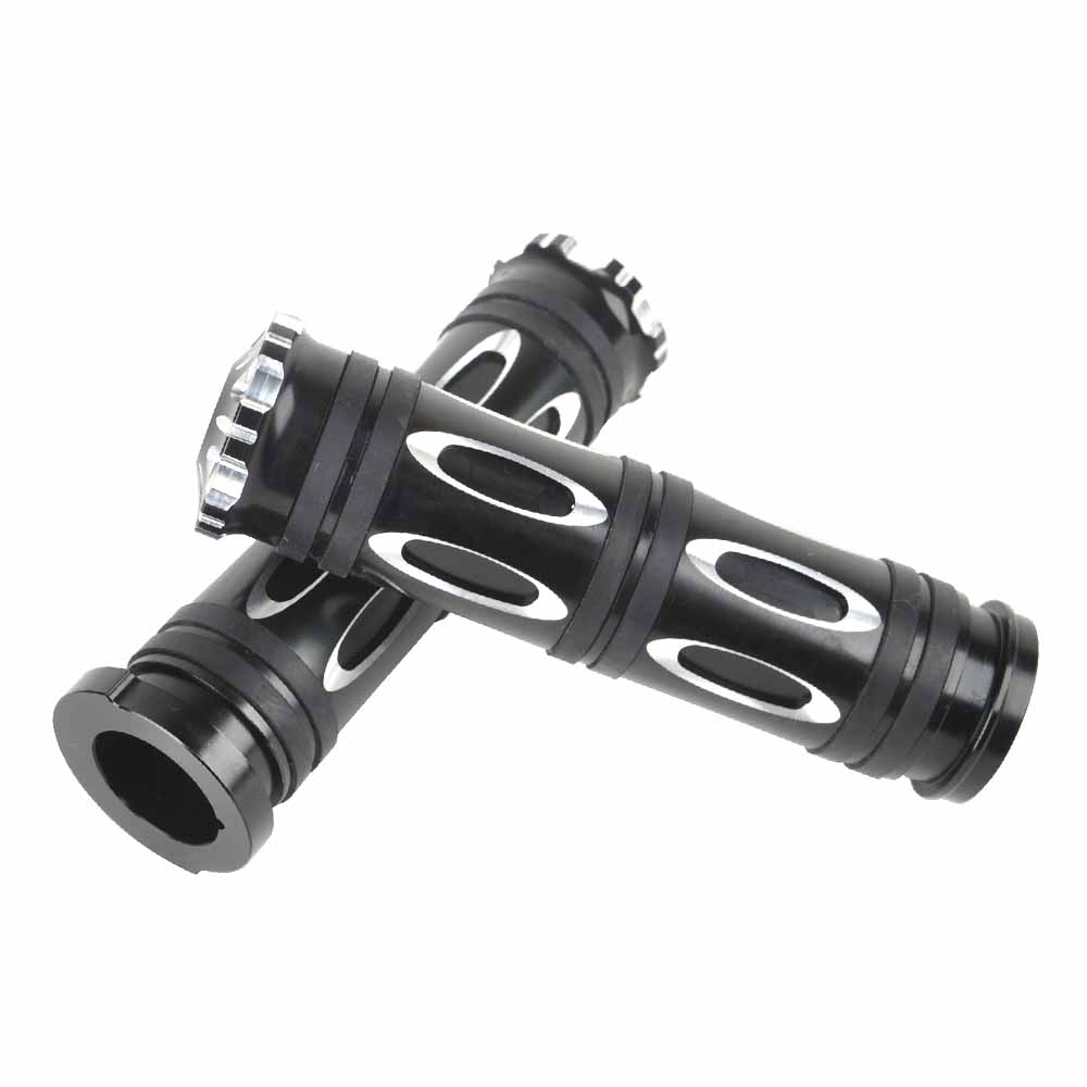 Motorcycle Hand Grips 1" Handlebar For Harley Davidson Touring Road