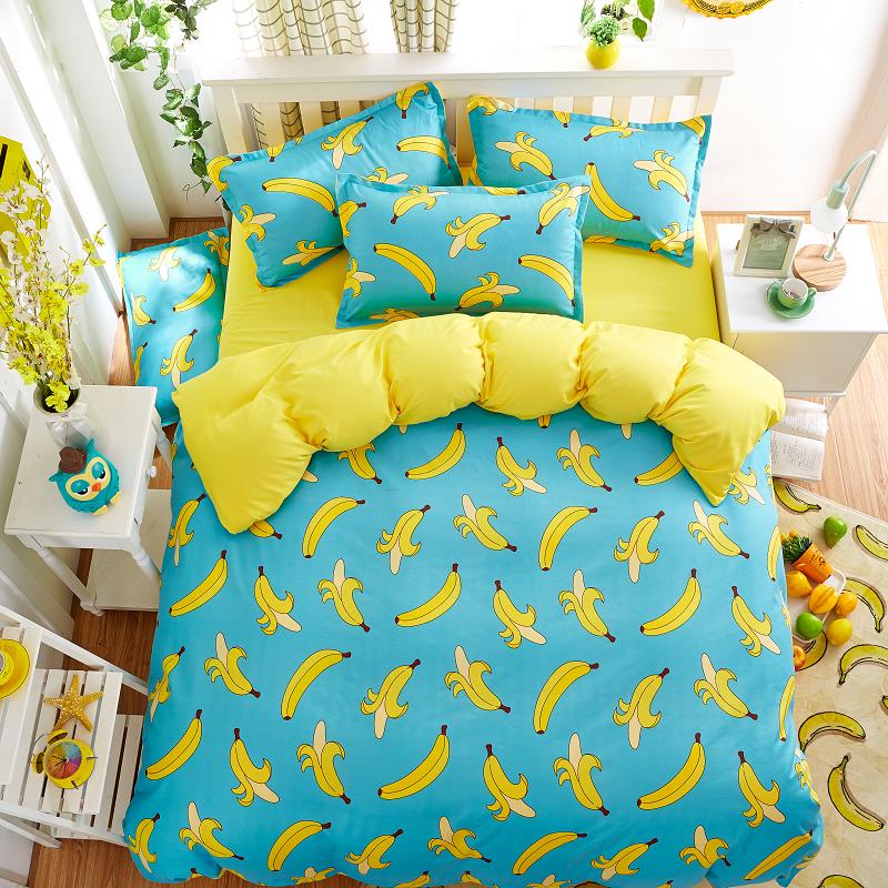 NEW Fruit bananas bedding set Twin Full Queen King duvet cover+sheet