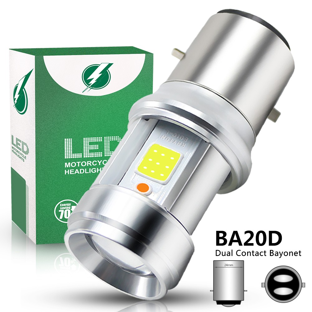 H6 BA20D LED Motorcycle Headlight 2000LM Bulb 6000K White Hi Lo Beam