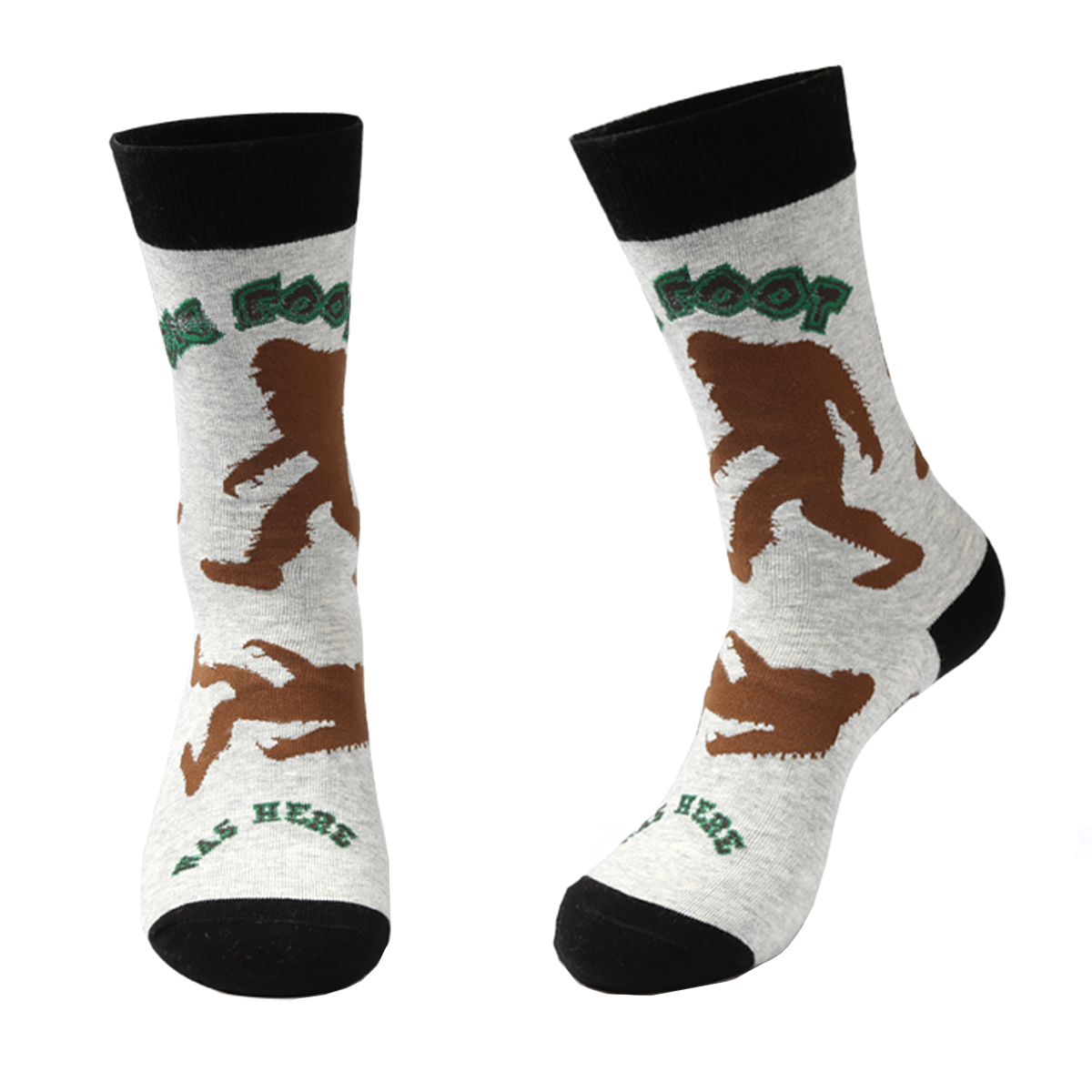 1 Pair Unisex Zmart Men's Crew Socks Weird Sasquatch Alien Vampire