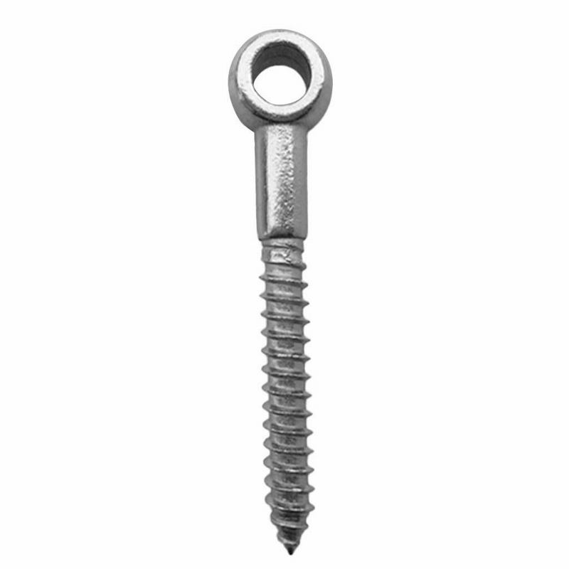 Heavy Duty 316 Stainless Steel Wood Screw Eye Ring Bolt Hardware