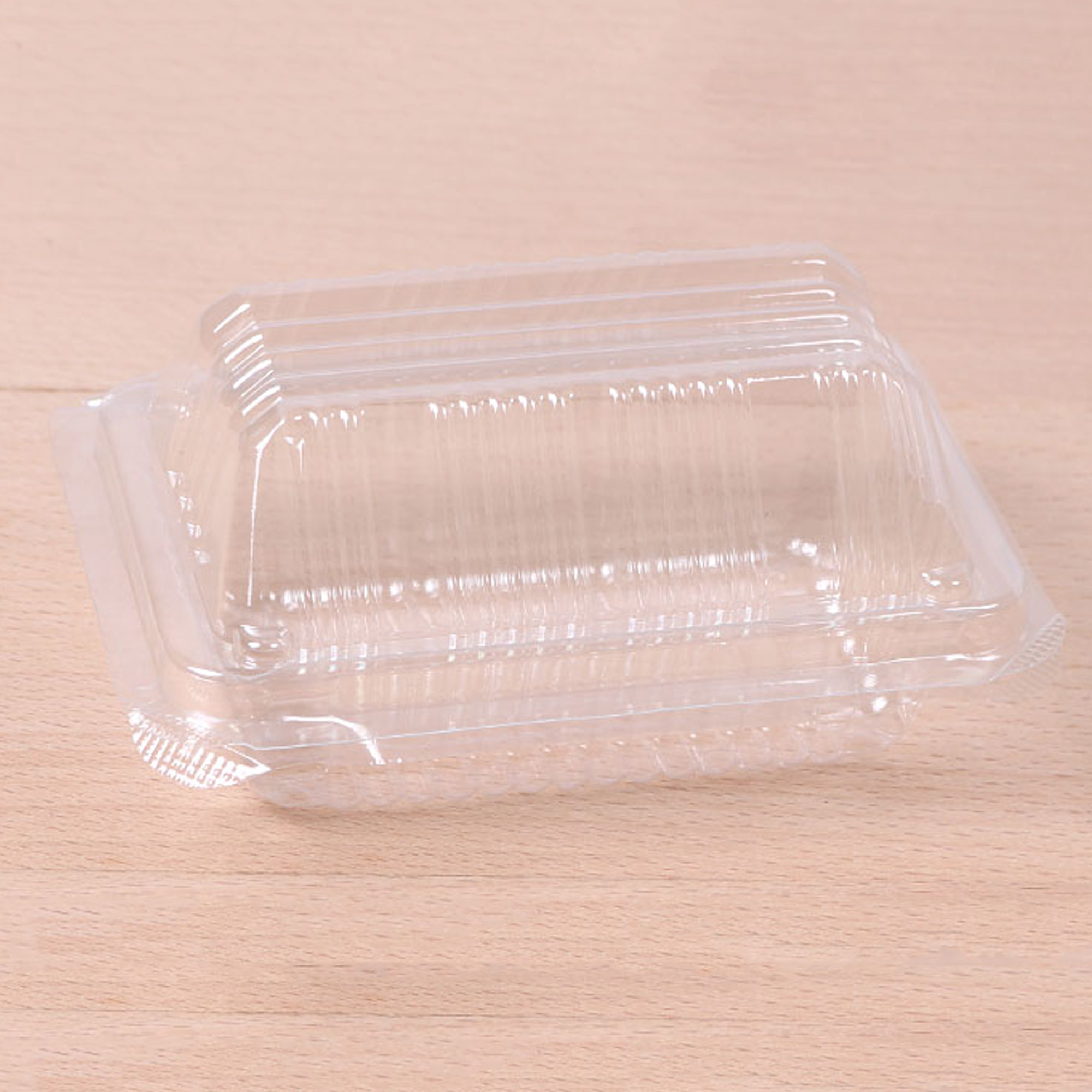 50 100set Rectangle Take Out Clear Lid Plastic Cake Box Container DD EBay