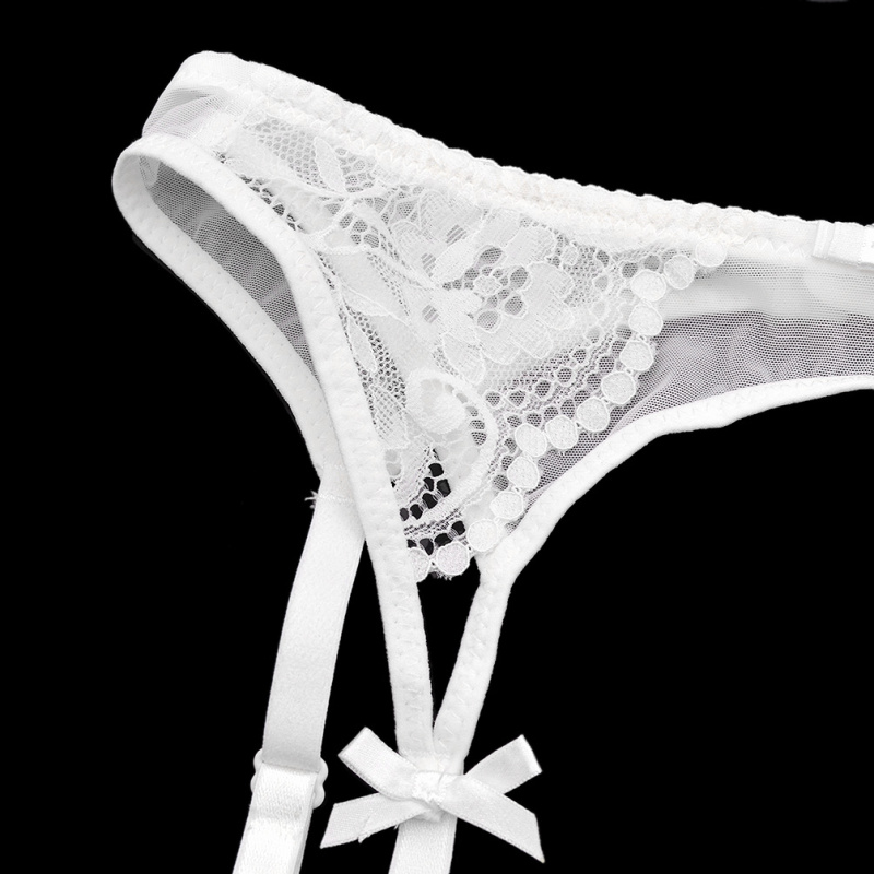Women Sexy Garter Belt White Lace Suspender Stockings Wedding