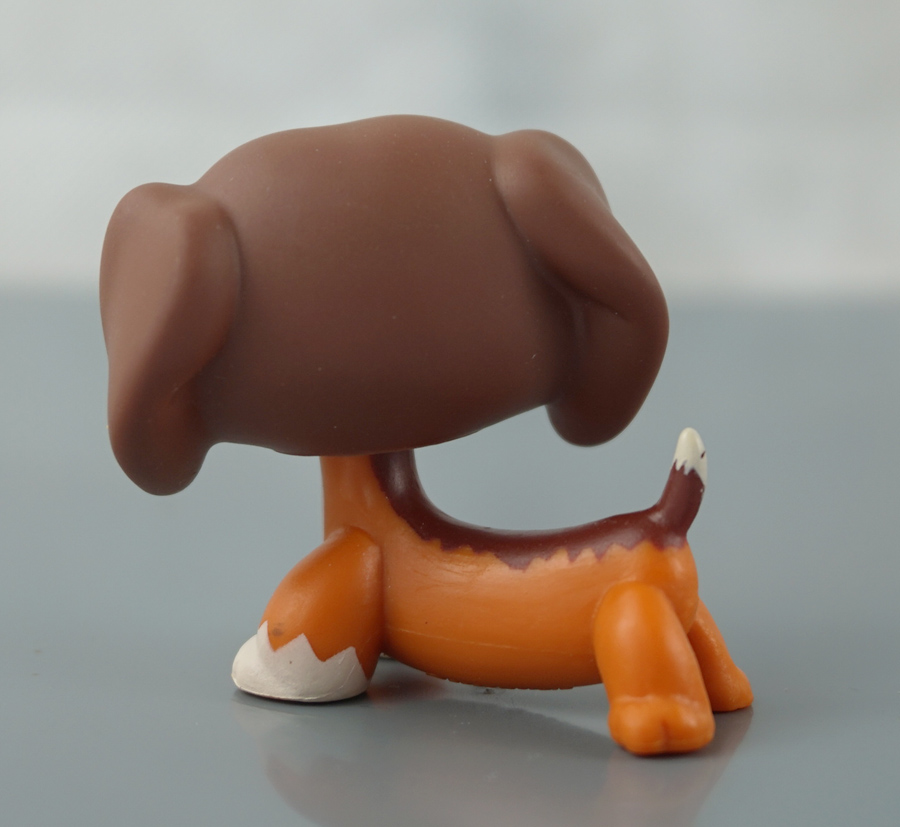 Littlest Pet Shop Lps #675 Kids Toys Brown Savanah Dachshund Dog Green 