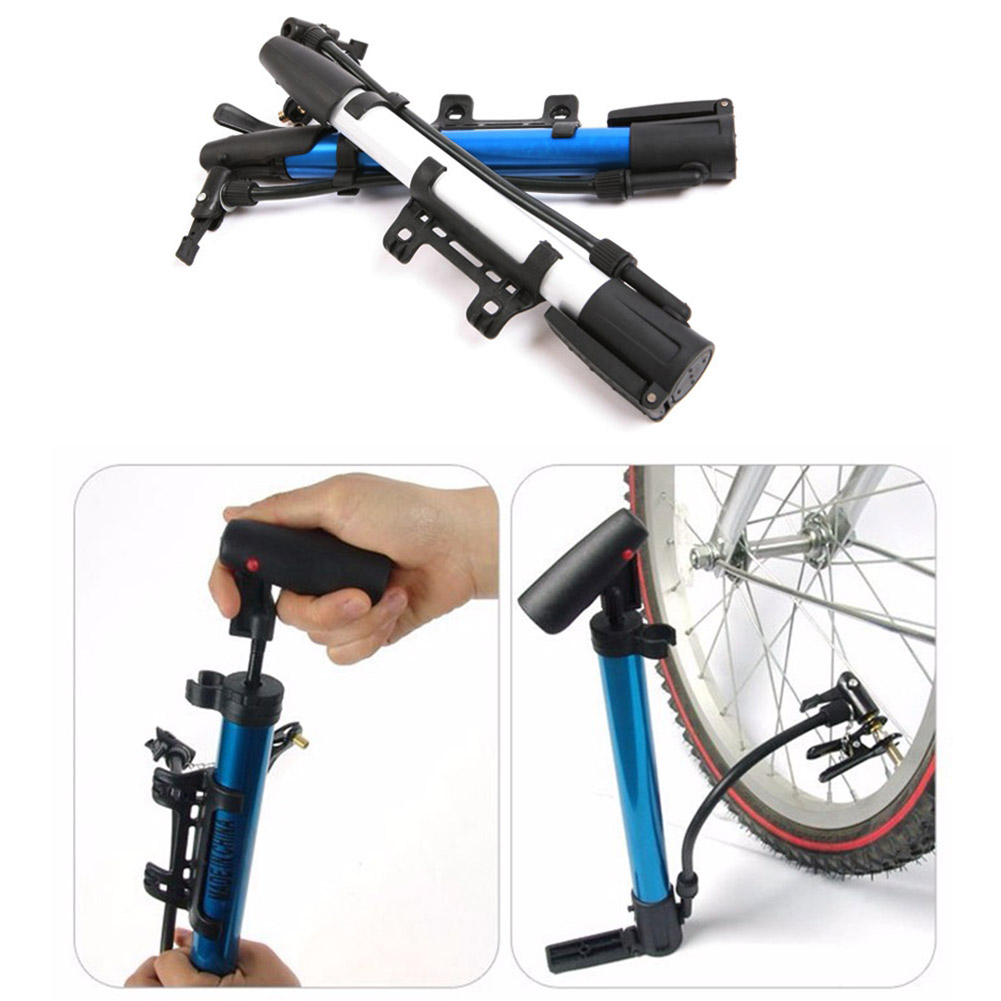 Alloy Portable Bicycle Bike Air Pump w/ Holder Frame Tyre Mountain Road Portable eBay