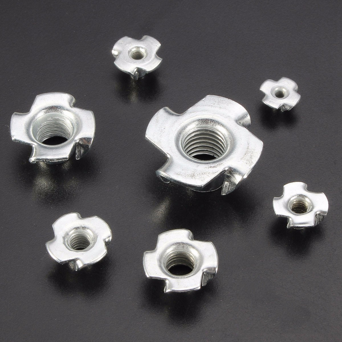 T Nuts Four Pronged Tee Nut M M M M M M Zinc Plated Blind Nut