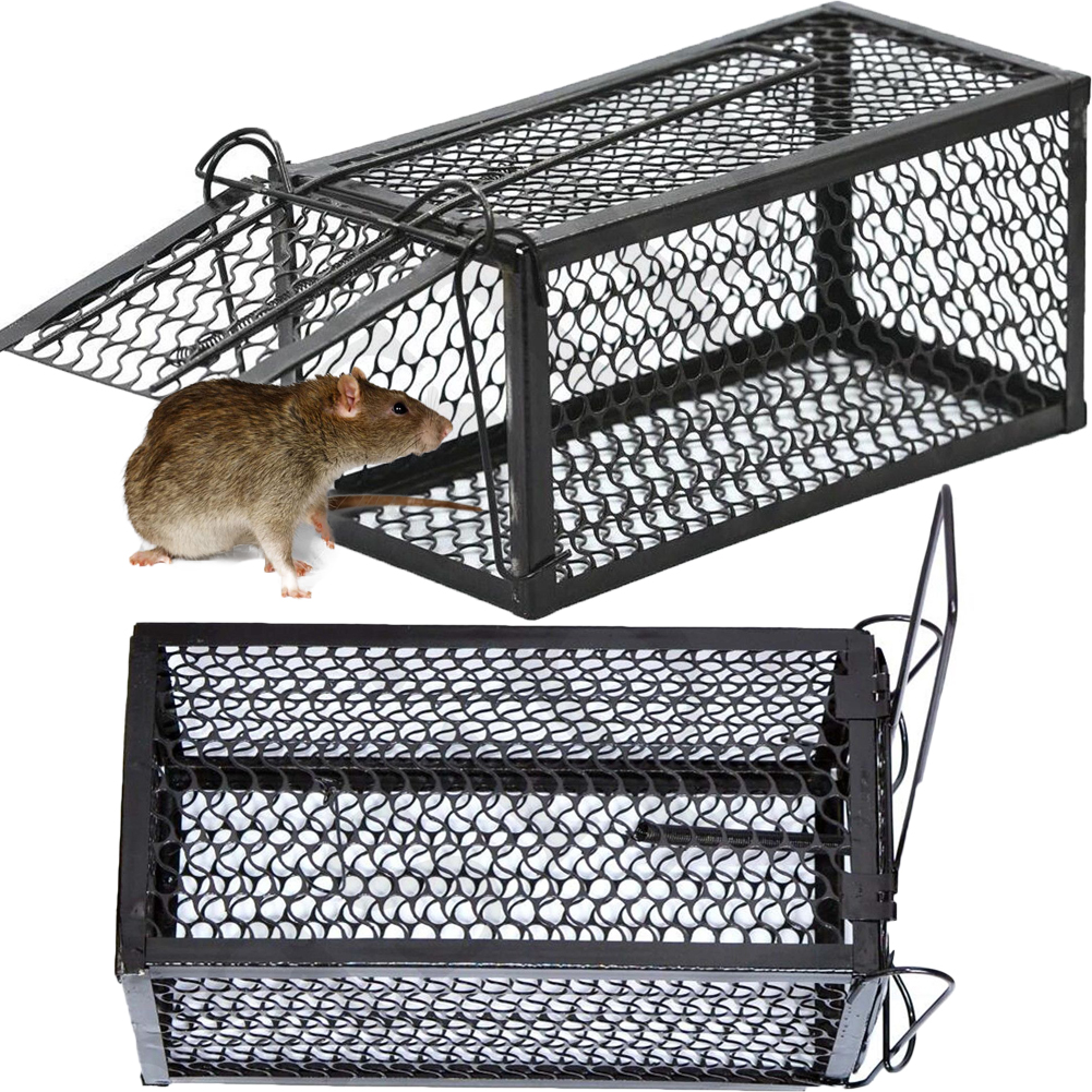 New Humane Live Catcher Rat Vermin Rodent Cage Traps Pest Metal Mouse Trapper