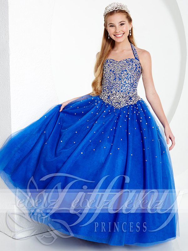 Royal Blue Preteen/Junior/Girl pageant dress BallGown Wedding Party ...