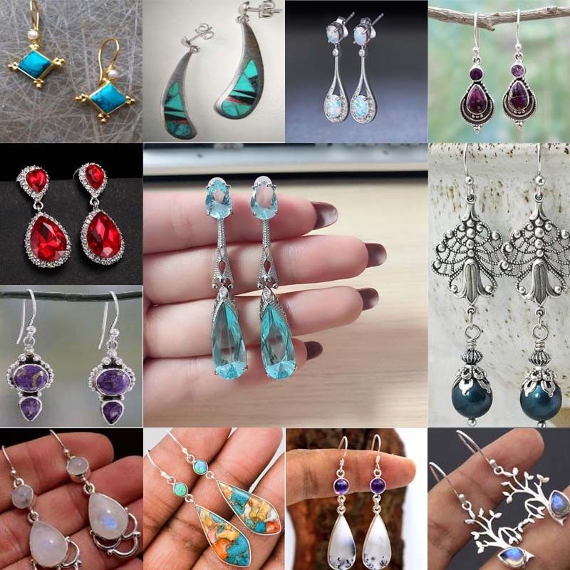 18K Gold Filled Blue Mystic Topaz Gemstone long Dangle Boucles d/'oreilles pour femmes