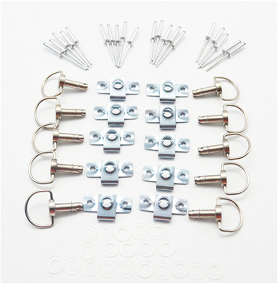 10 Sets 17mm Type B Motorcycle Fairing Quick Release Clip DRing 1/4 Turn Silver eBay