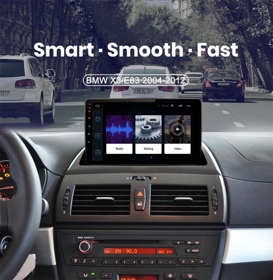 9Inch Car Stereo Radio Android 9.1 HD 1+16GB GPS DAB For BMW X3 E83 2004-2012