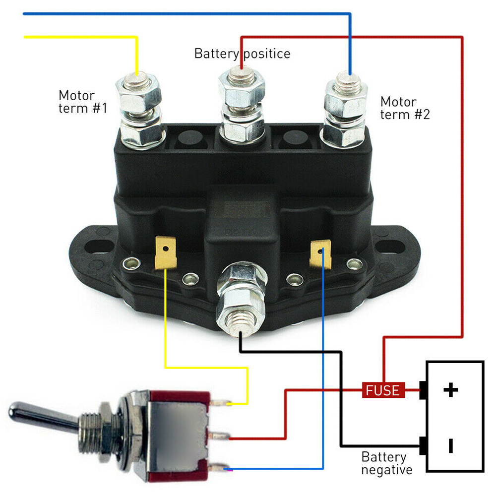 Winch Motor Continuous Duty Reversing Solenoid DC Contactor Relay