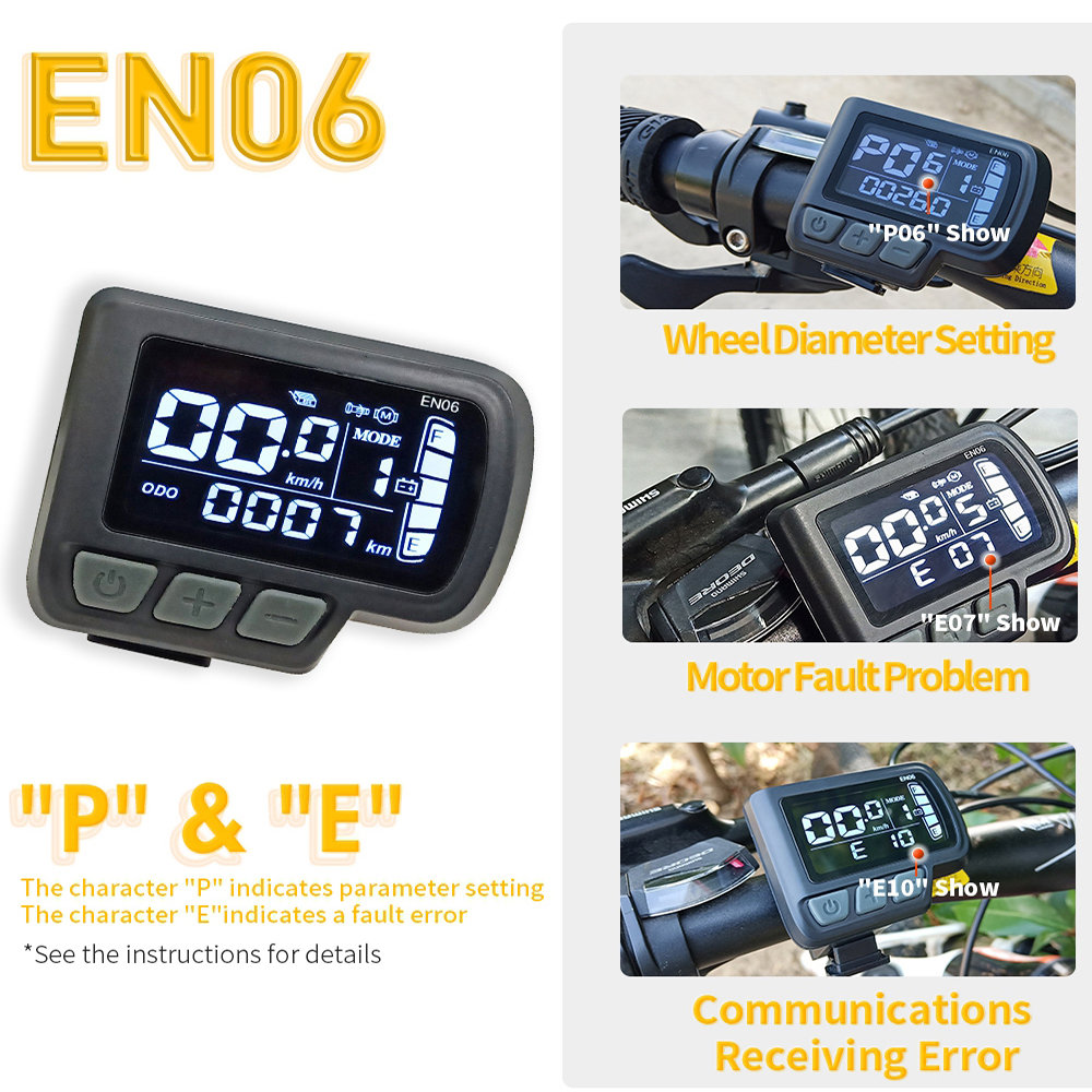 Socueny M6C Elektrische Fiets Lcd Display Meter 24V-60V E Scooter LCD