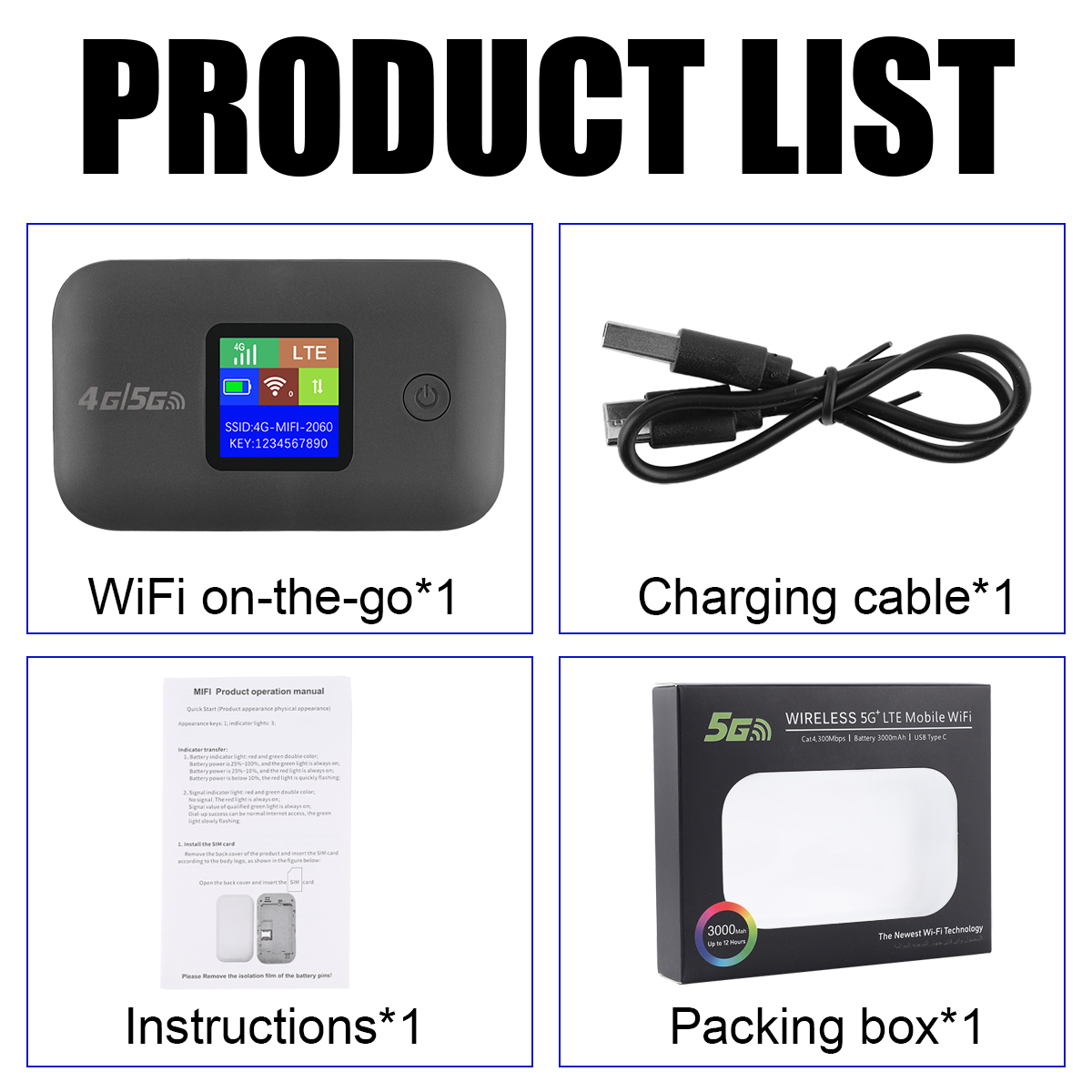 5G Wireless Mobile WIFI 4G LTE Router Pocket Modem Mobile