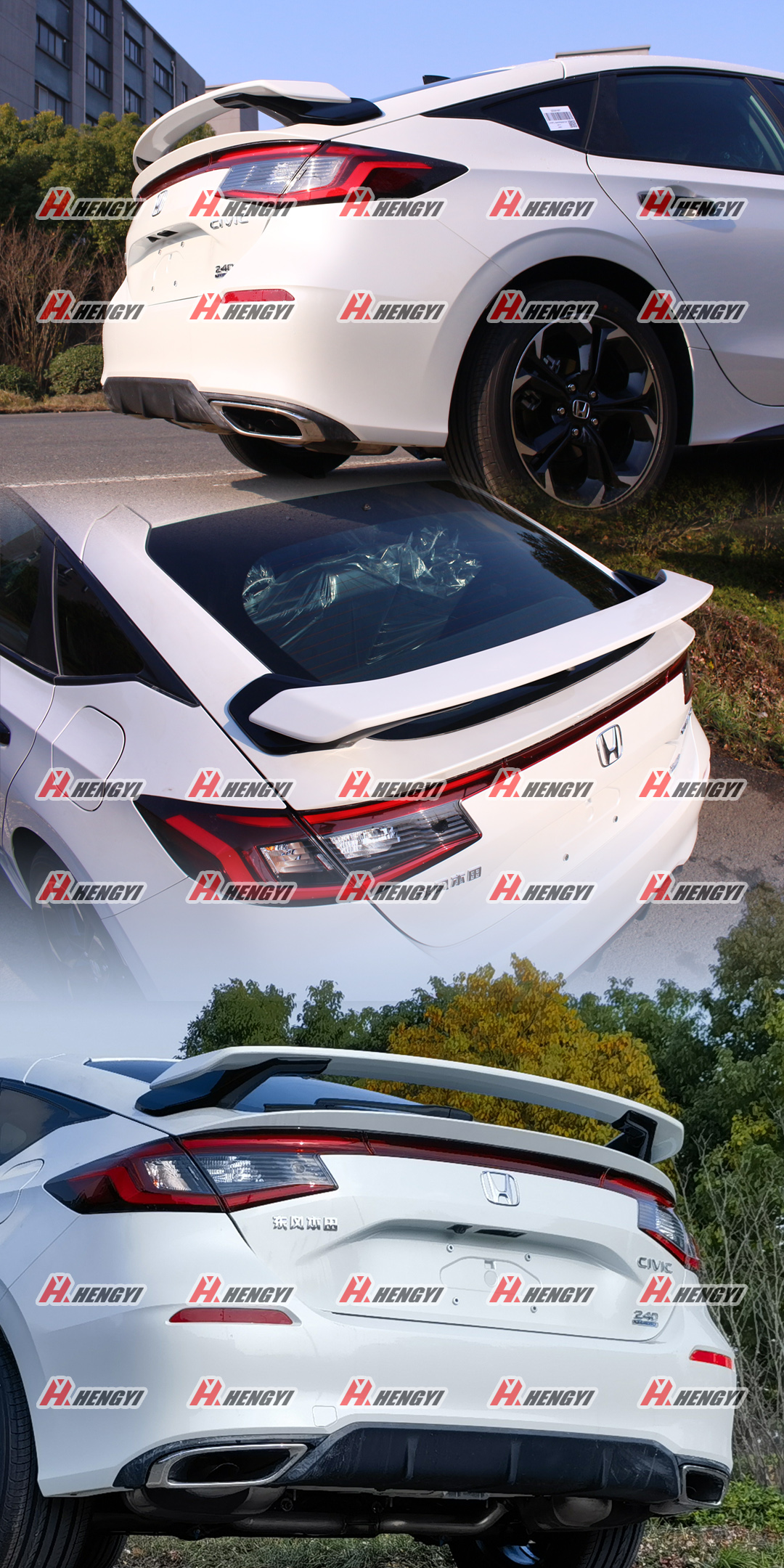 2022-2025 Honda Civic Hatchback IKON Trunk Spoiler ABS – K2 Industries 2022-2025 Honda Civic Hatchback IKON Trunk Spoiler ABS – K2 Industries