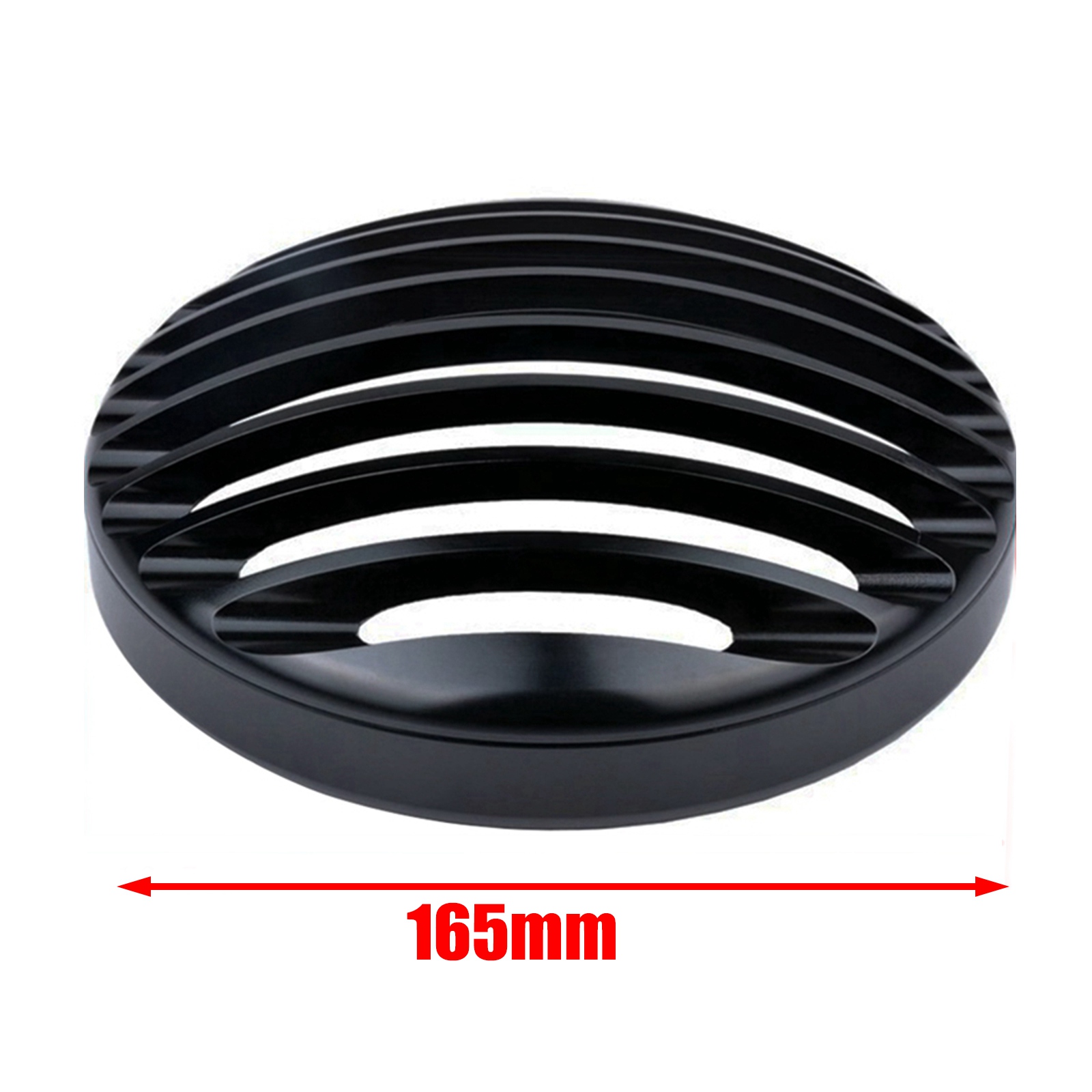 5-3/4" Aluminum Headlight Guard Grill Cover For Harley Sportster XL, Dyna, Softail – Black, Unbranded