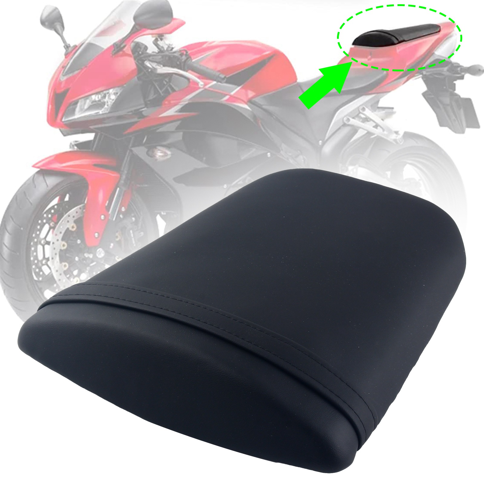 Black Rear Pillion Passenger Seat For Honda CBR600RR 2007-2012 CBR