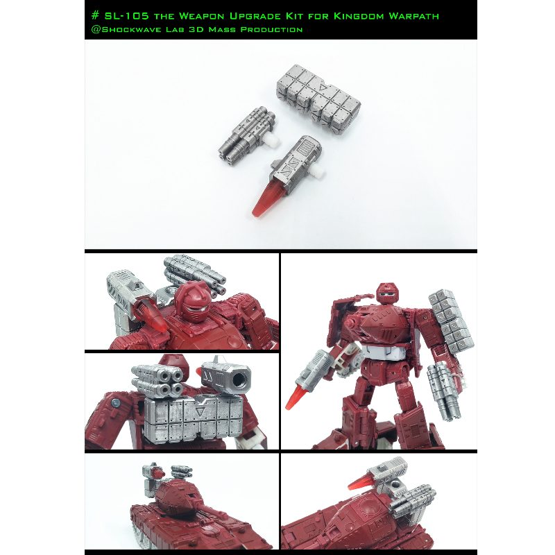 thumbnail image 2 of Shockwave Lab SL-105 Upgrade Kit For Transformers Kingdom Warpath - 3D Printed Resin Parts 2 of 3