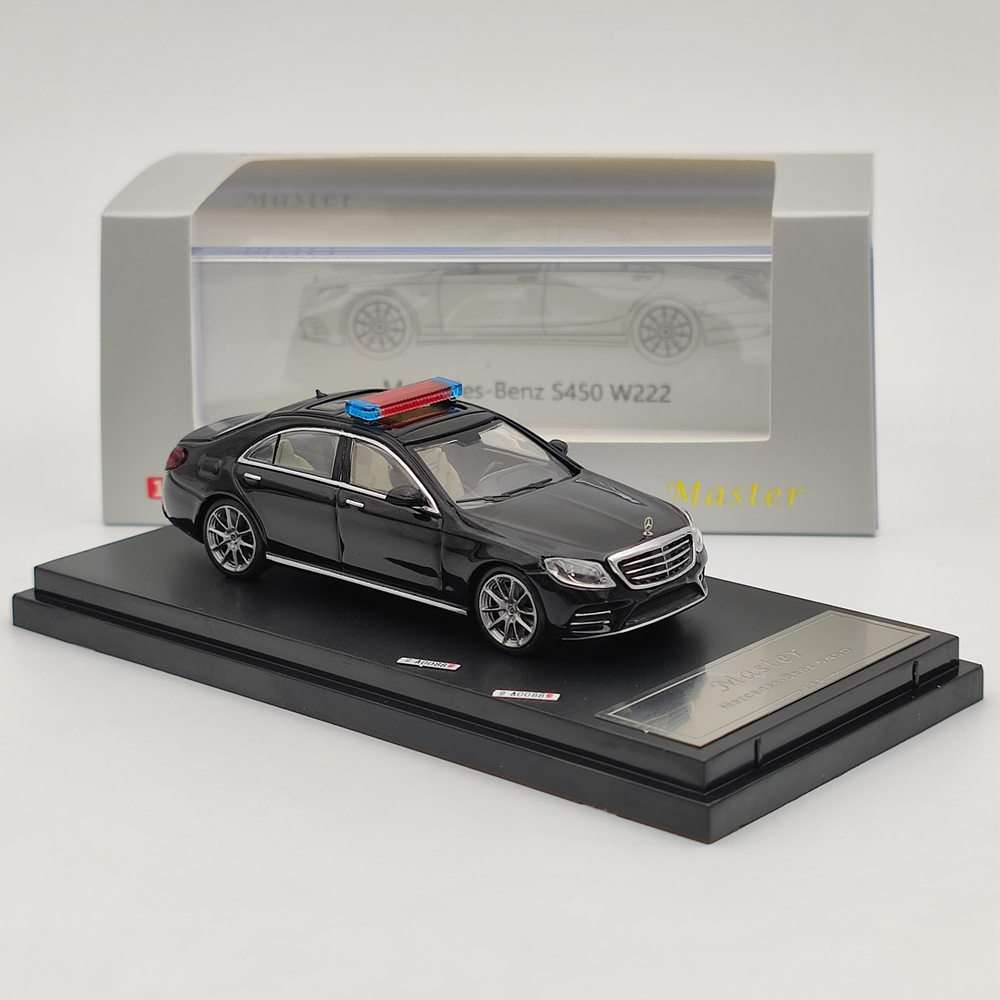 Master 1:64 Mercedes-Benz S450 W222 Police Car Diecast Toy Model