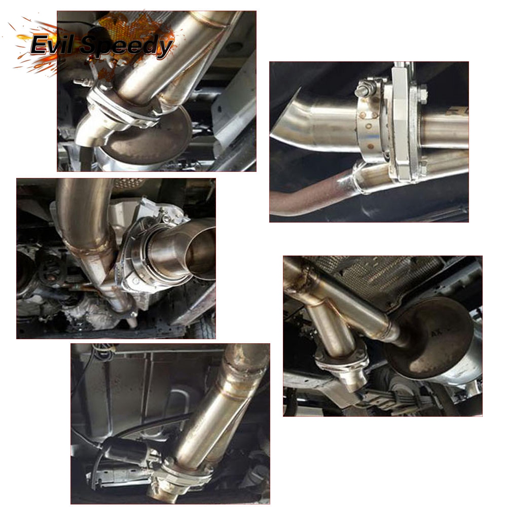 2.25 Inch Dual Manual Control Electric Exhaust Cutout pipe Kit Y Header