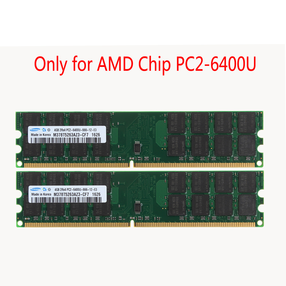 1GB PC2-6400U DDR2 800MHz CL6 1.8V 240pin intel Desktop Memory RAM For Samsung