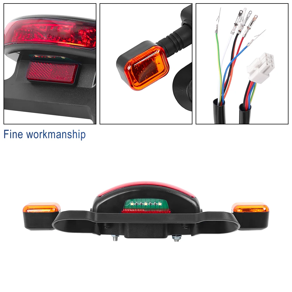 Fanale Posteriore E-Bike 3 In 1 - Luce Freni E Frecce - 12V/48V/60V Universale