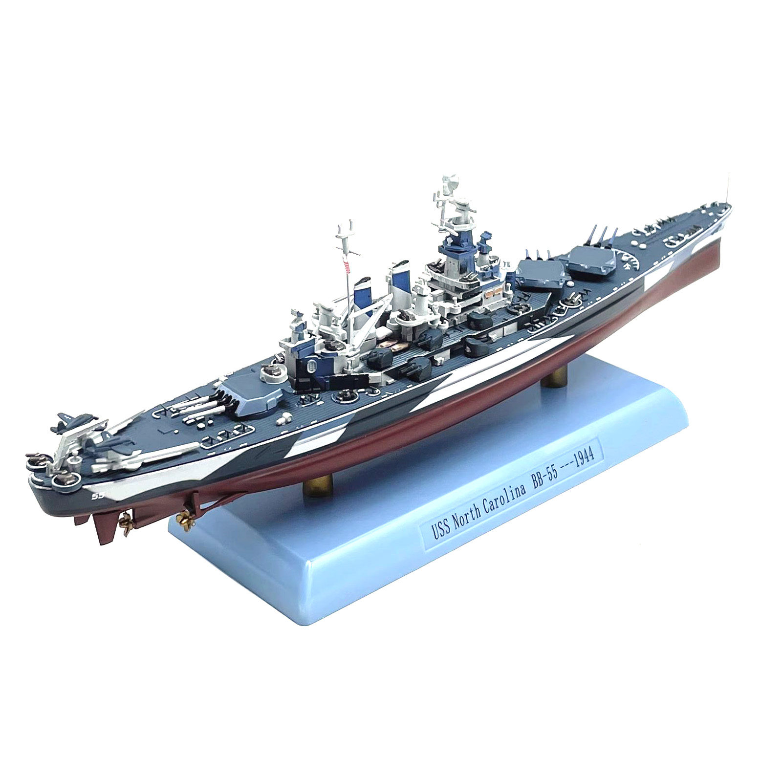 1/1000 WWII USS North Carolina BB-55 Battleship Finished Alloy