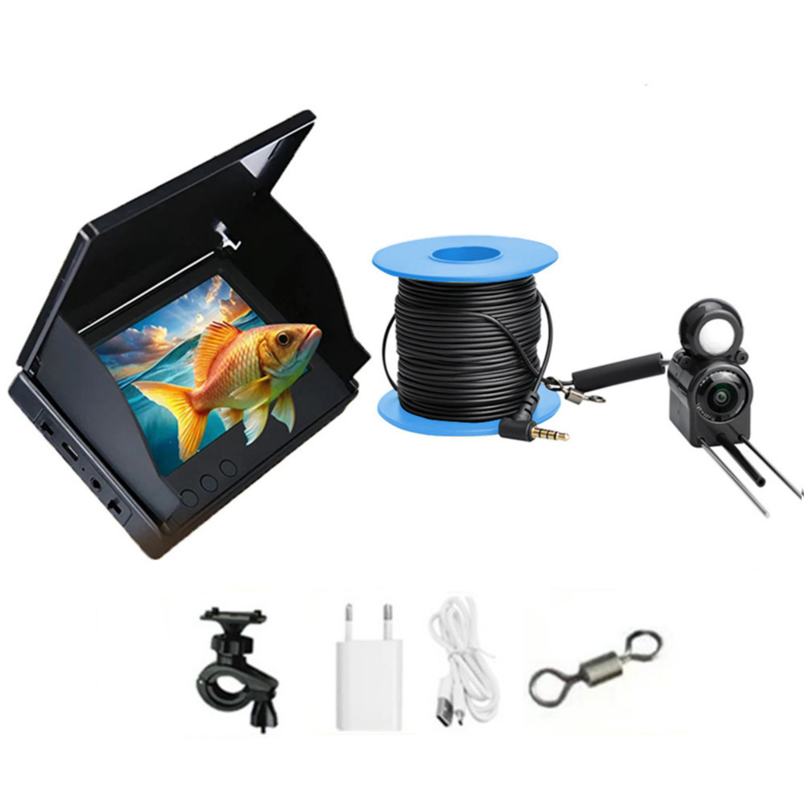 Caméra De Pêche Sous-marine Visual Fish Finder - 4,3 Pouces LCD, étanche IP67, 30m - Neuf