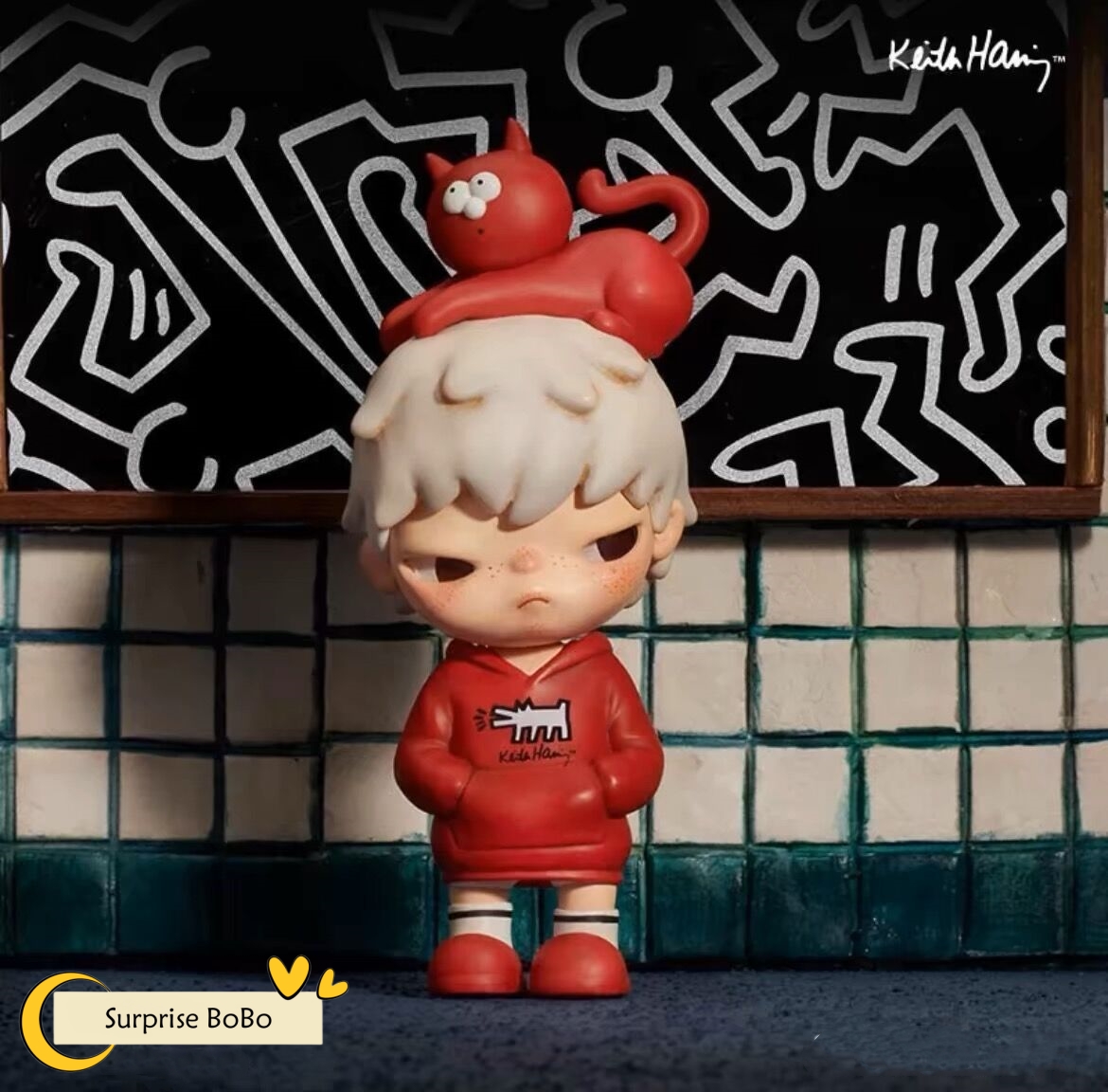 Hirono x Keith Haring Large ver. Art Toy Figurine 2024