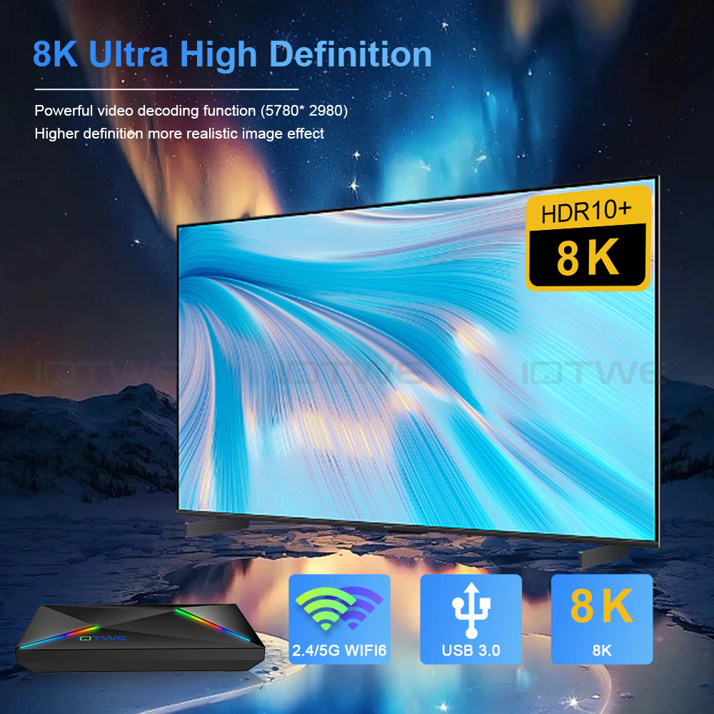 2025 Android 14 Smart TV BOX 64 GB 32 GB WIFI 6 Netzwerk Media