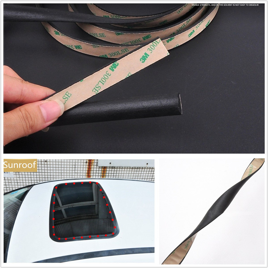 15*4mm Car Window Sealant Rubber Sunroof Triangular Window Sealed Strip