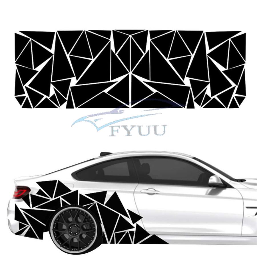 Triple Triangles Vinyl Decal - Black Car Laptop Notebook Sticker 5.5 Inches