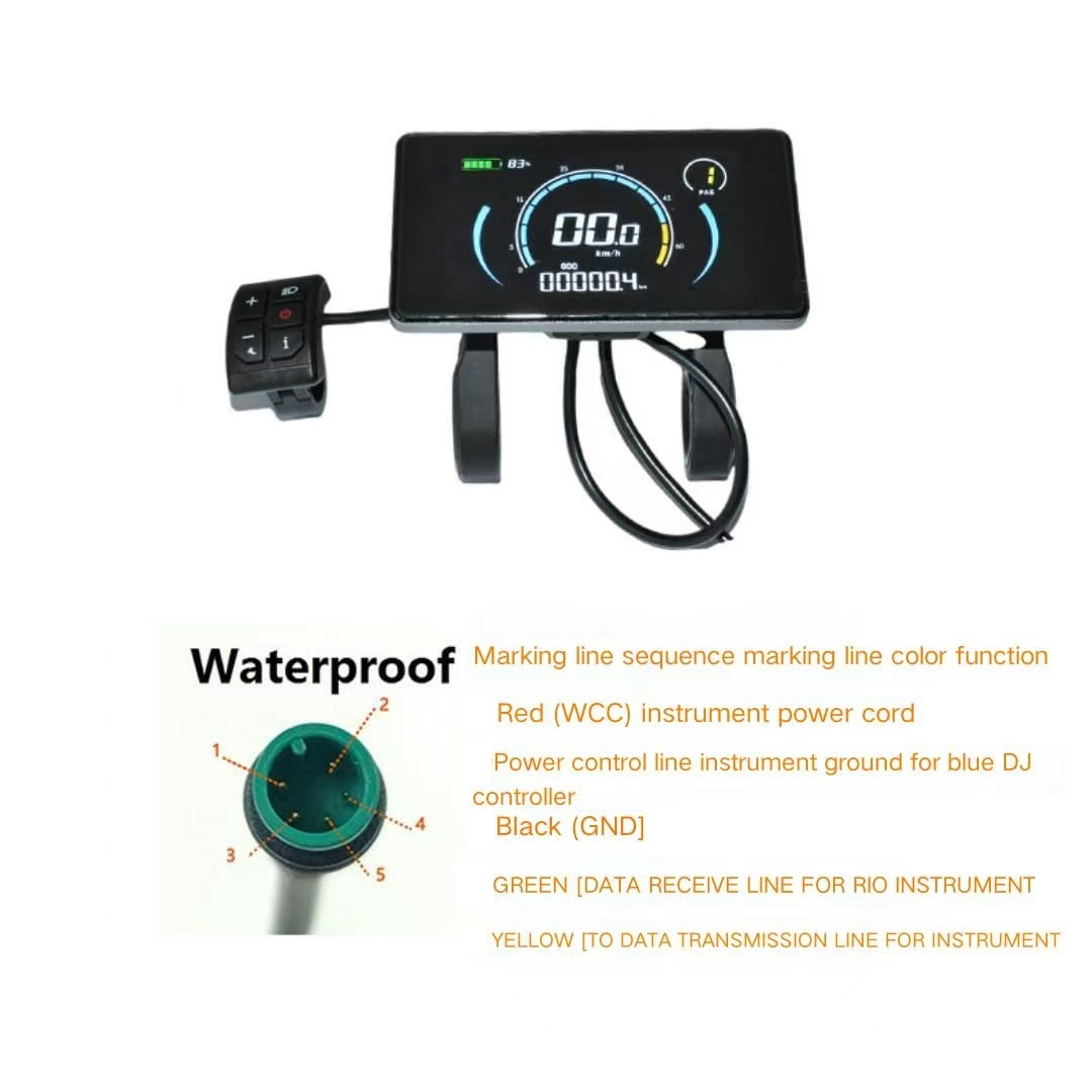 Vélo électrique 24V-72V 4 pouces LCD écran coloré compteur de