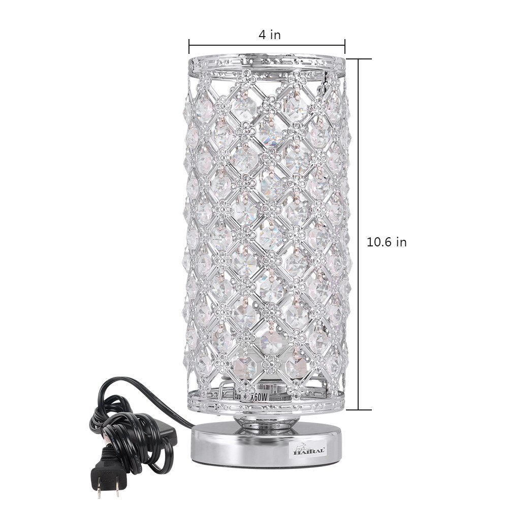 Crystal Table Lamp Bedside Nightstand Desk Reading Lamp Bedroom Living