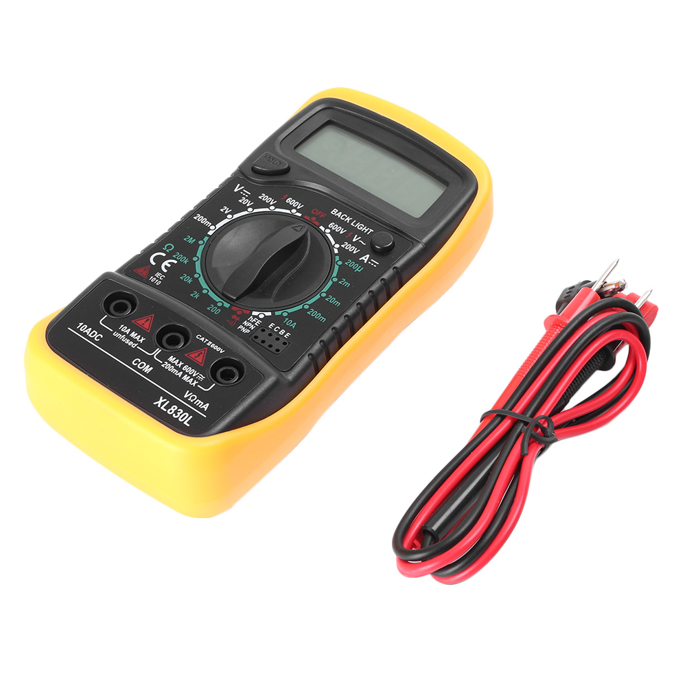 Voltmeter Ammeter Ohmmeter Digital Multimeter AC DC Volt Tester XL-830L ...