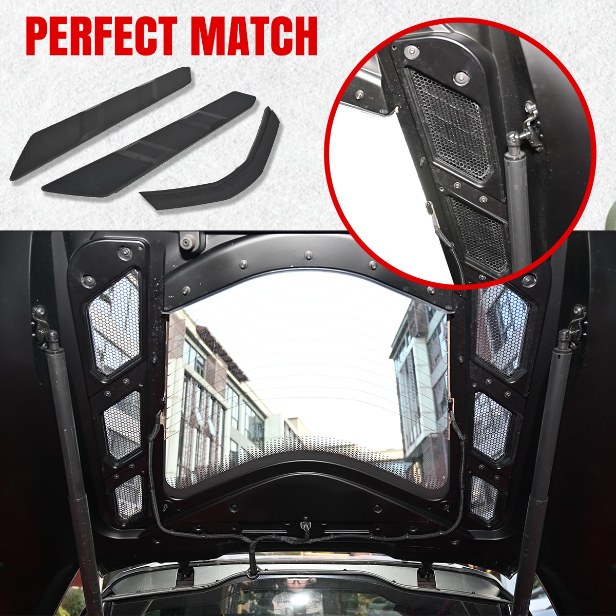 3PCS Rear Dry Bay Vent Blocks Cover For Corvette C8 Coupe Models ALL ...