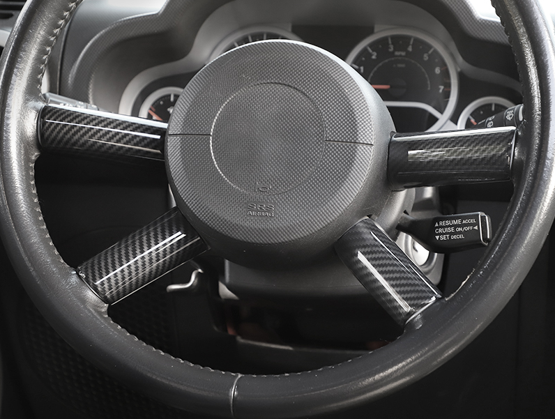 For Jeep Wrangler JK 20072010 ABS Carbon Fiber Steering Wheel Decor