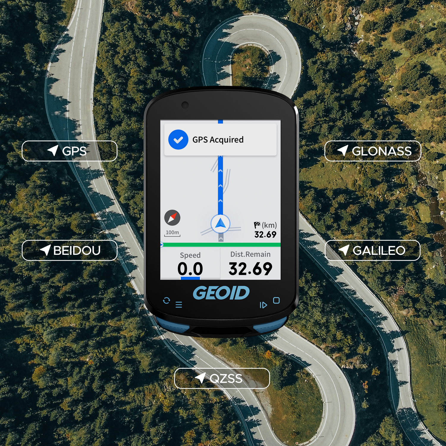 GEOID CC600 Smart GPS Bike Computer Colorful Ride Route