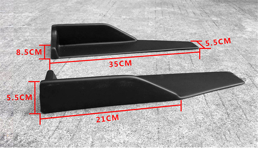 2X Car Side Skirt Rocker Splitters Canard Diffuser Winglet-Carbon Fiber Pattern