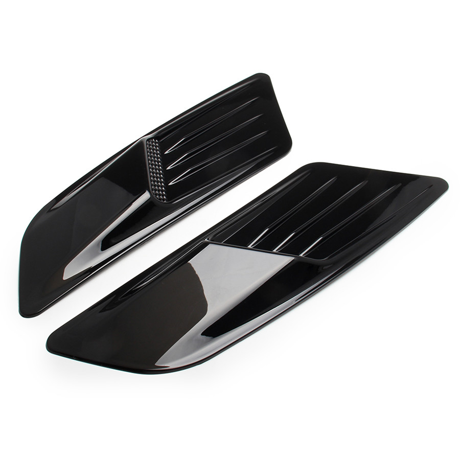 2PCS Black Hood Scoop Intake Vent For Racing Car Universal Hoods Vents