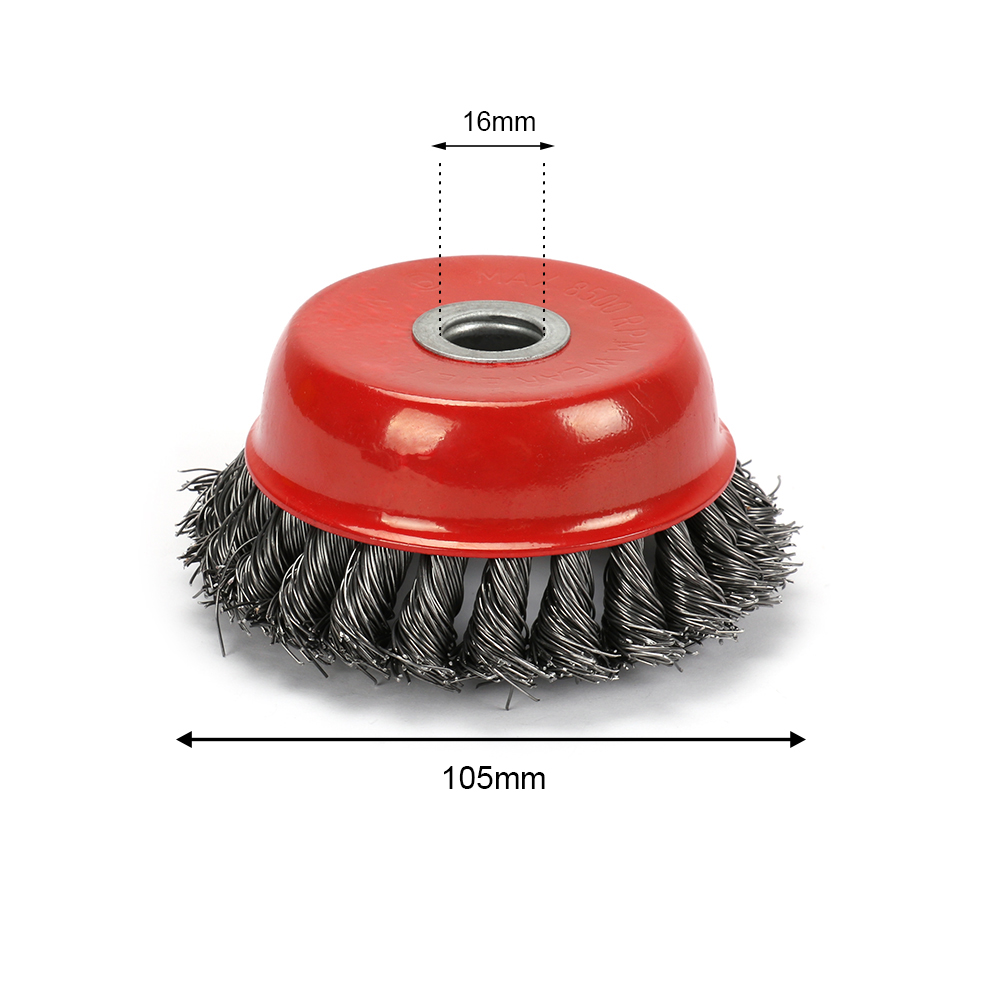 2 4/" Twist-Style Wire Cup Brush Wheel 8500 RPM