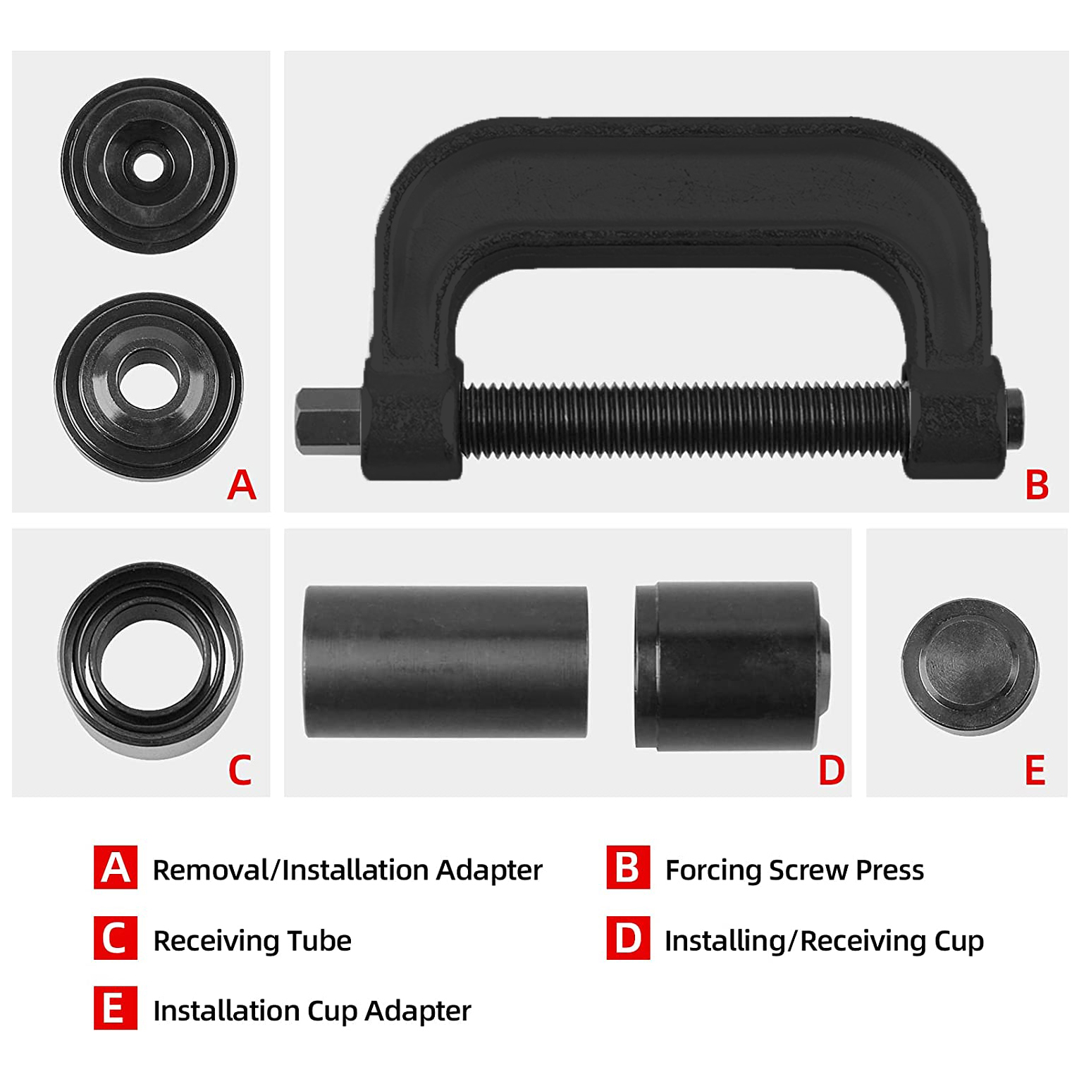 thumbnail image 2 of Heavy Duty Ball Joint Press & U-Joint Removal Tool Kit – 10 PCS With 4x4 Adapters, Unbranded 2 of 4
