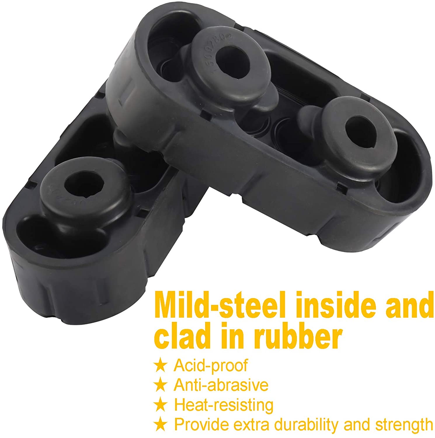 NovelBee 2 Pack of Rubber Exhaust Insulators Hanger Reduces Vibration Compatible with Chevy GMC Cadillac Escalade 15092802