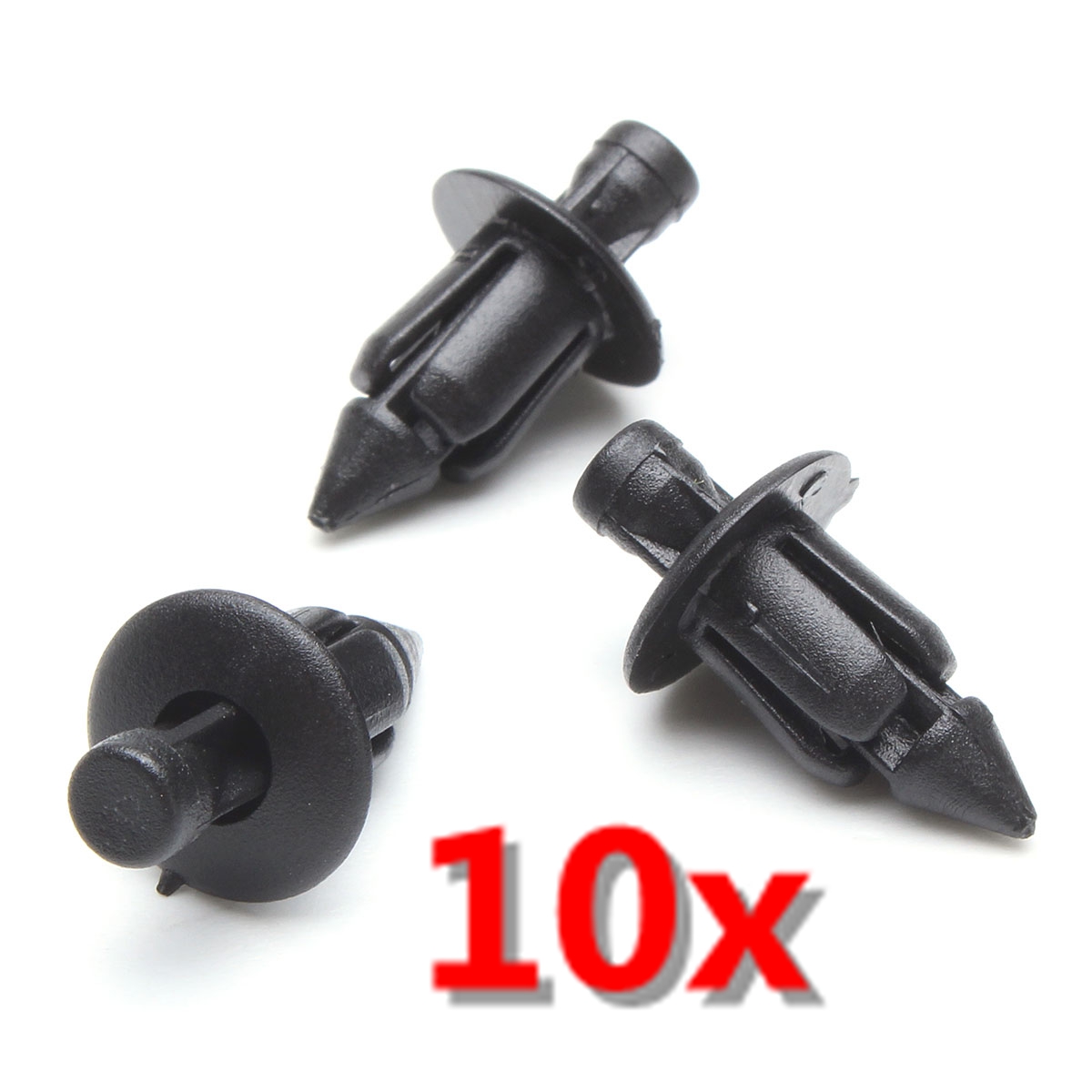 50pcs 6mm Black Plastic Car Rivet Bike Fairing Trim Panel Fastener