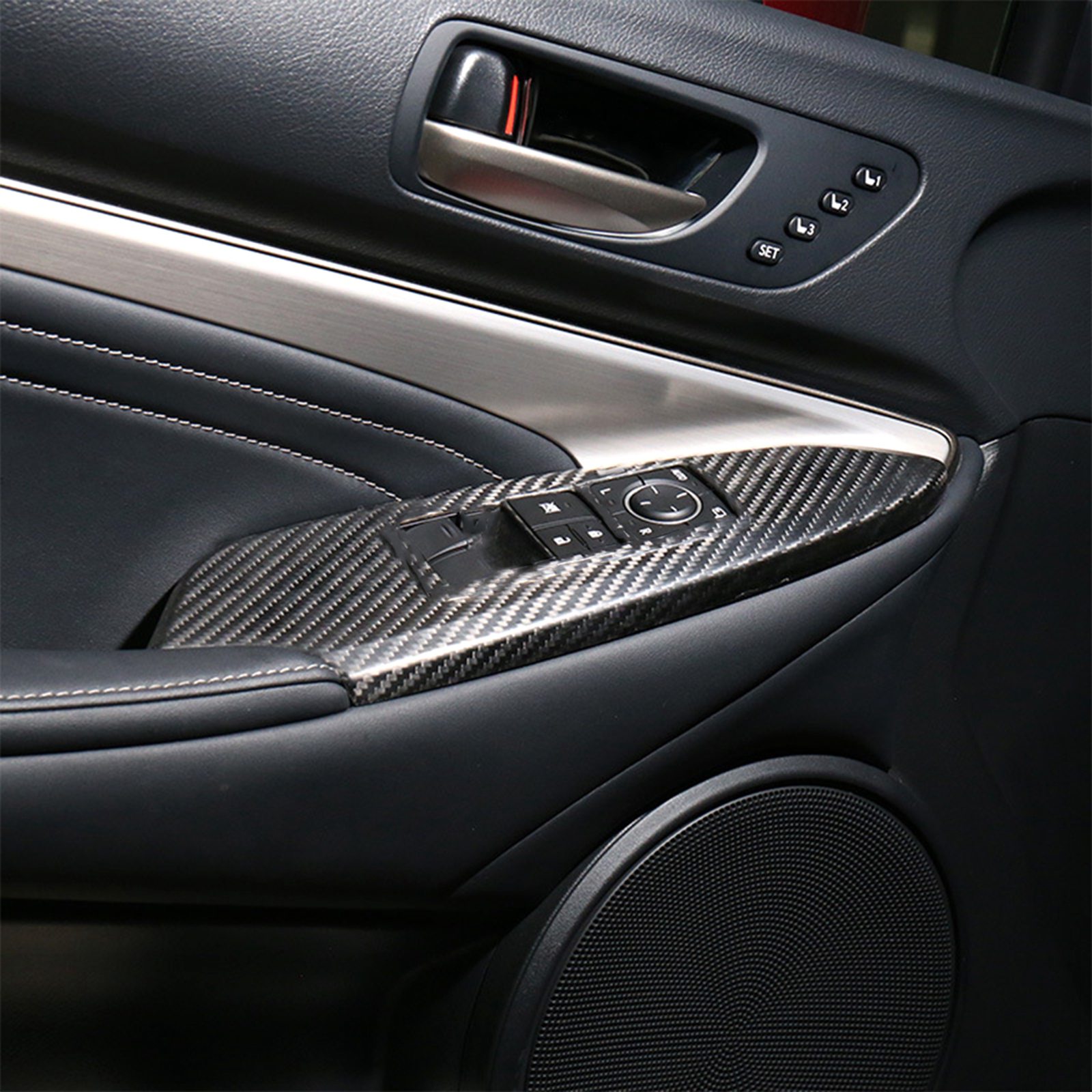 レクサス RCF 純正 ウィンドウスイッチパネル　シルバーカーボン レクサス RCF 純正 ウィンドウスイッチパネル シルバーカーボン Yahoo
