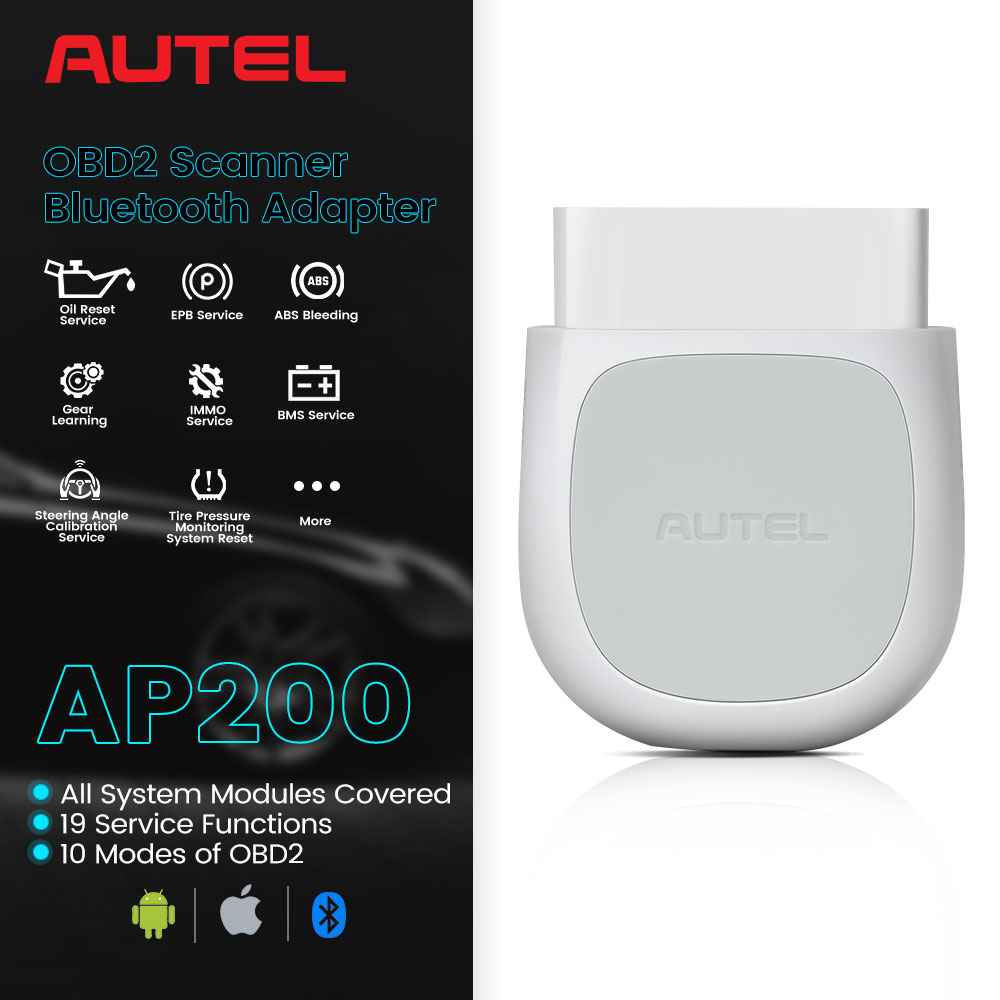 MaxiAP AP200 obd2 Bluetooth-adapter, leest foutcodes van alle systemen
