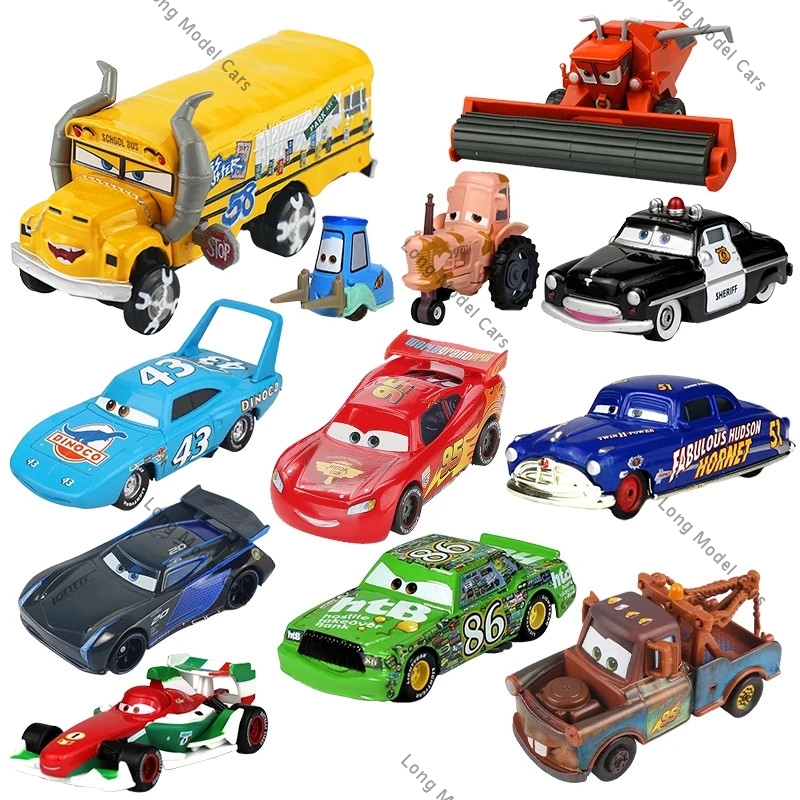 Disney Pixar Cars Movie 1:55 Diecast Lightning McQueen Mater Chick