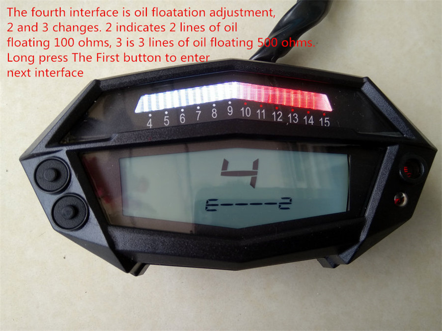 Lcd Digital Motorcycle Atv Speedometer Tachometer 1